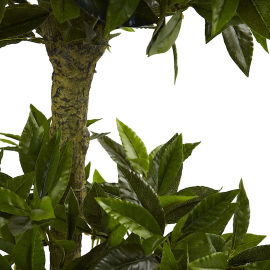 5ft. Potted UV Resistant Triple Bay Leaf Topiary Tree